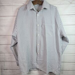 Vintage CalTop Shirt Mens Sz XL Plaid Button Long Sleeve Flaw